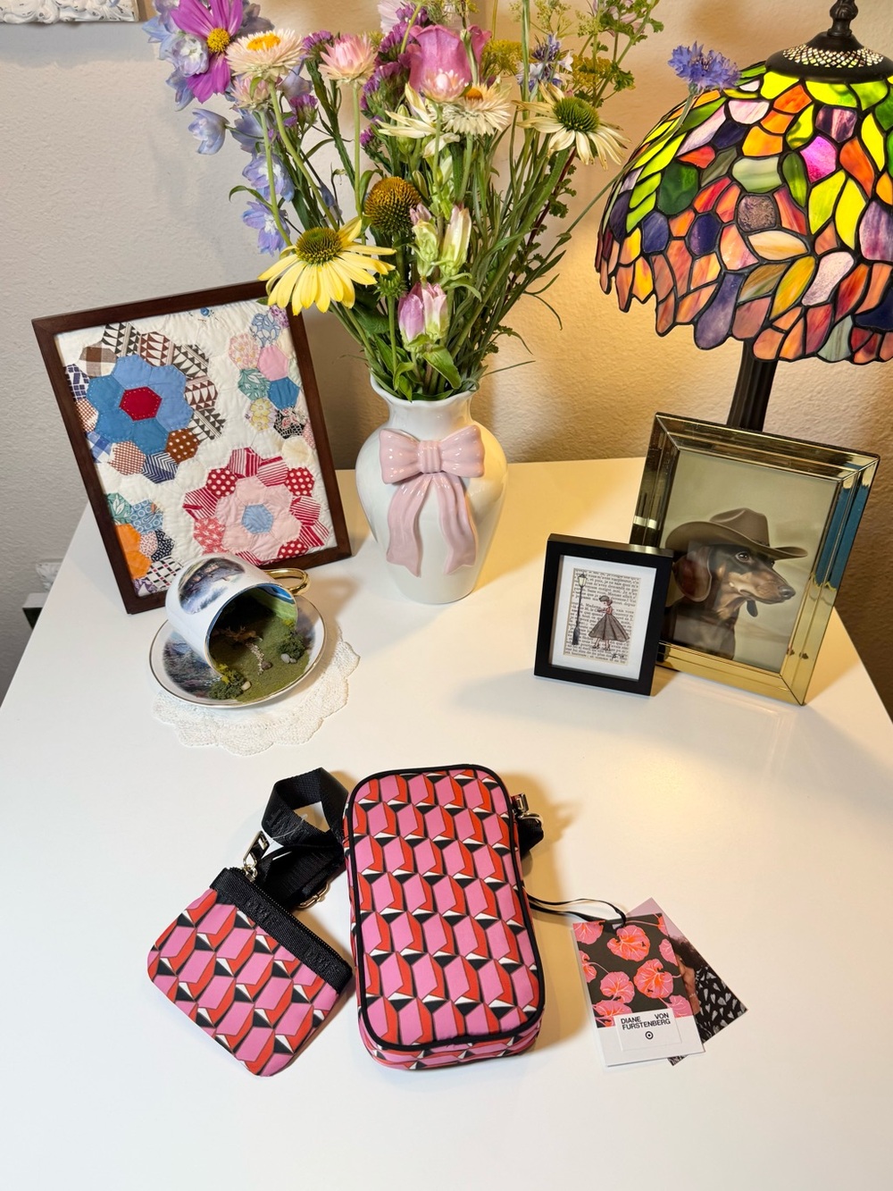 NWT Diane Von Furstenberg for Target Modern Geo Cell Phone Holder Crossbody